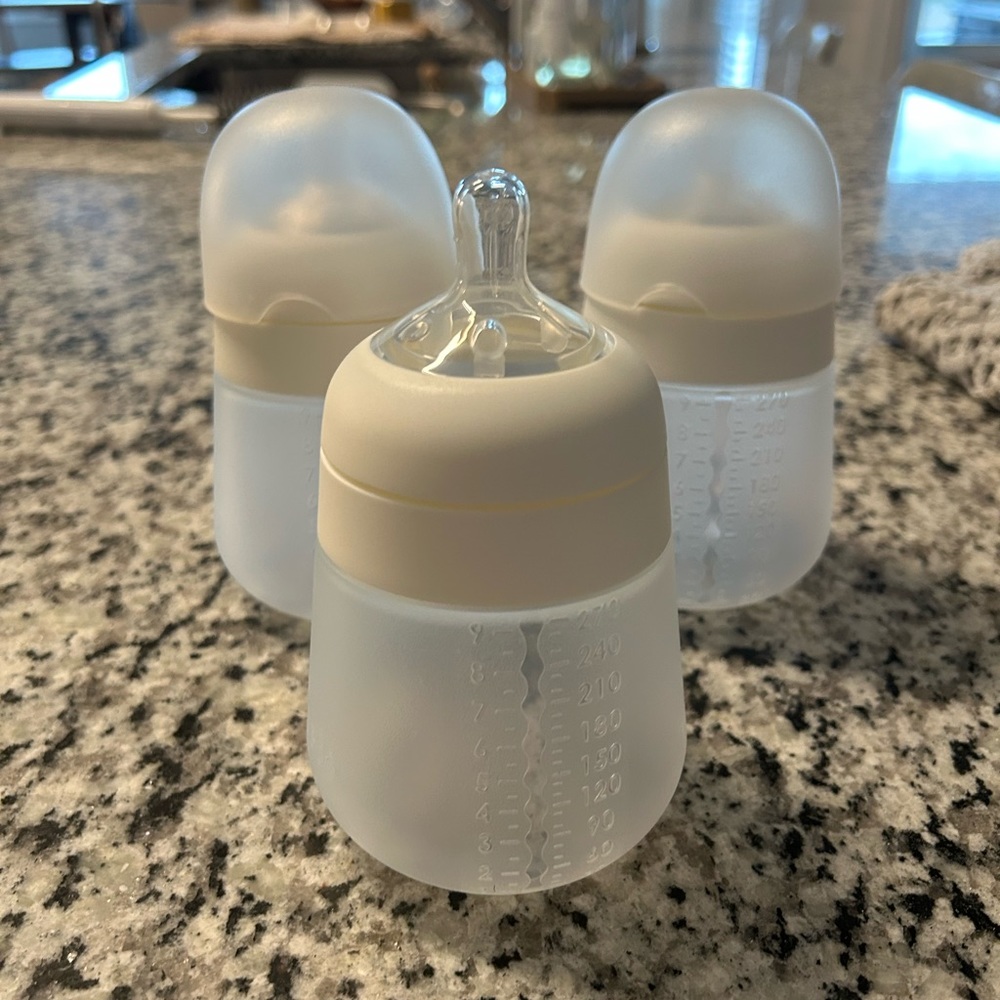 Set of 3 Nanobebe silicone bottles
